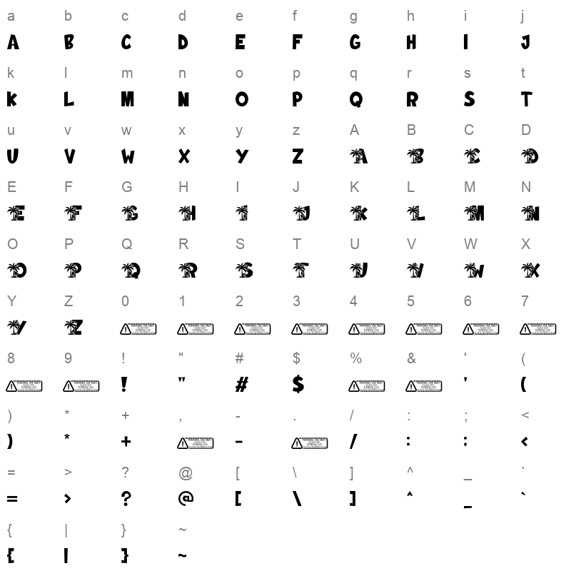 Island Character Map