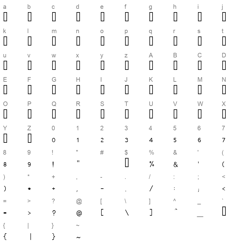 Jana Marathi Regular Character Map