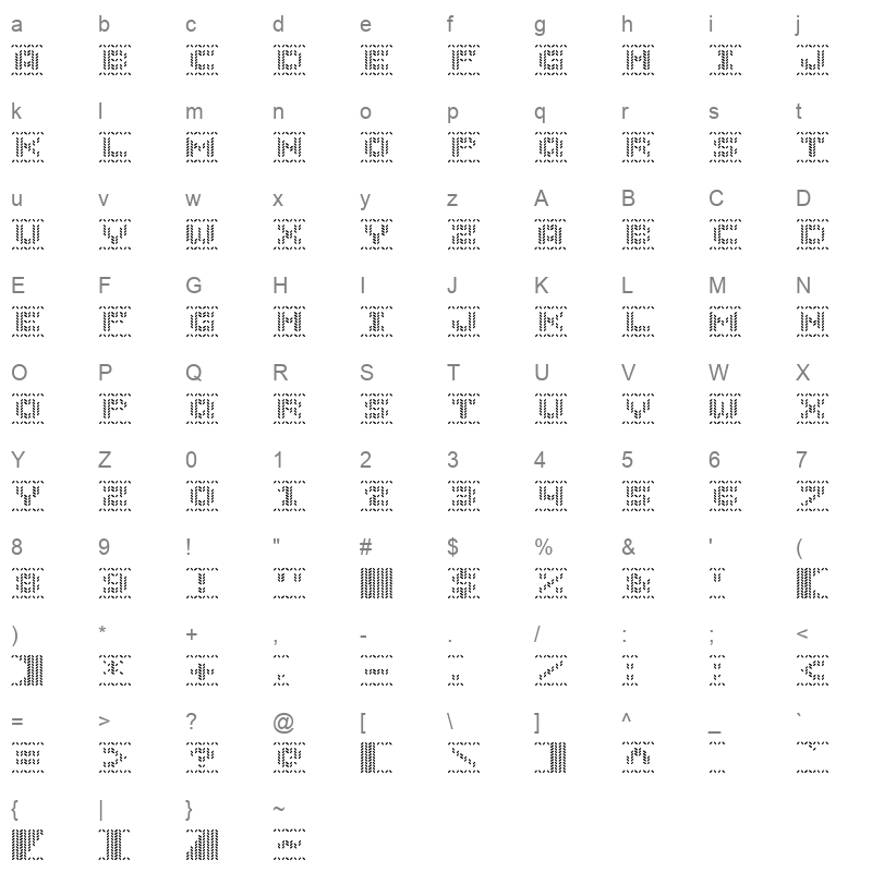 JollySweater Light Character Map