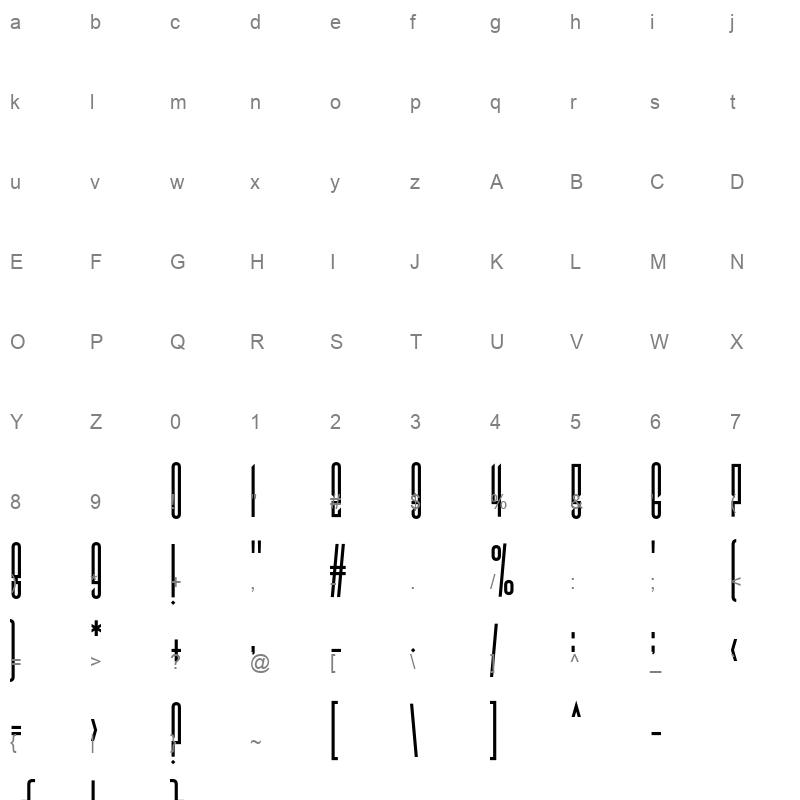Kaleem Regular Character Map