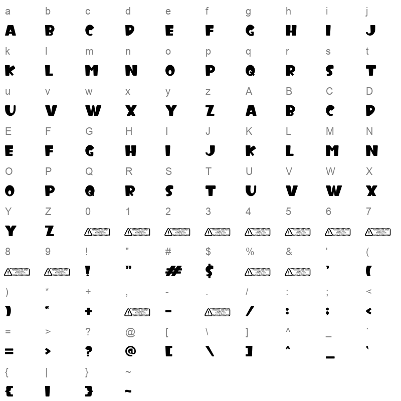 Kids Edition Character Map