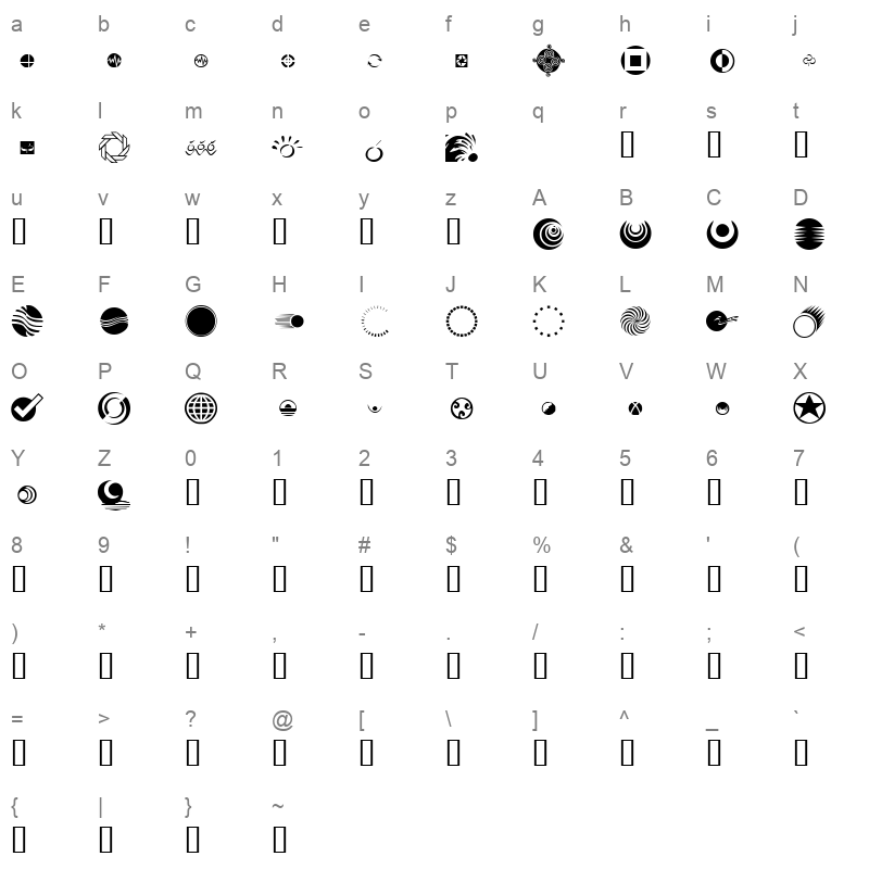 KR A Round Regular Character Map