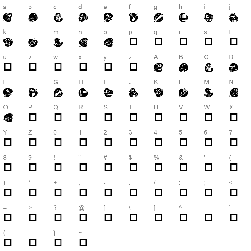 KR Career Day Regular Character Map