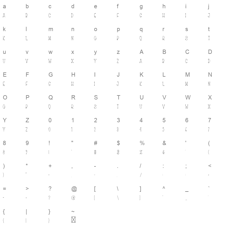 Love Arrow Character Map