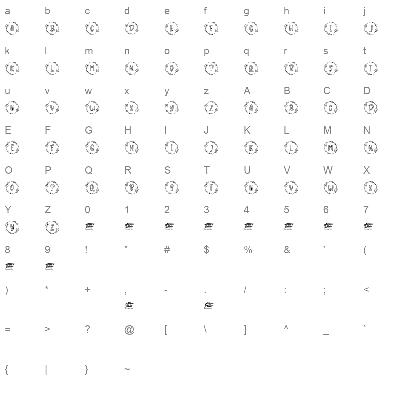 Lunarin Chinese Monogram Character Map