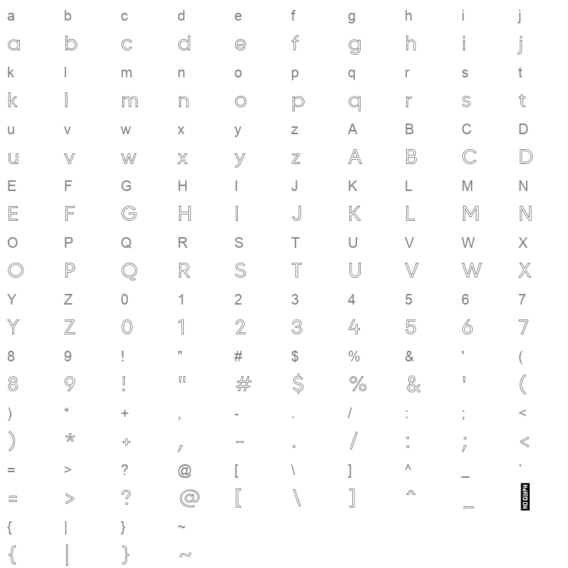 MADE CARVING Outline Light Character Map
