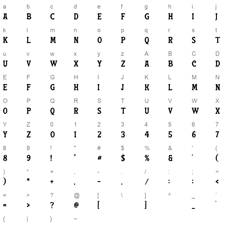 Marley Antique Character Map