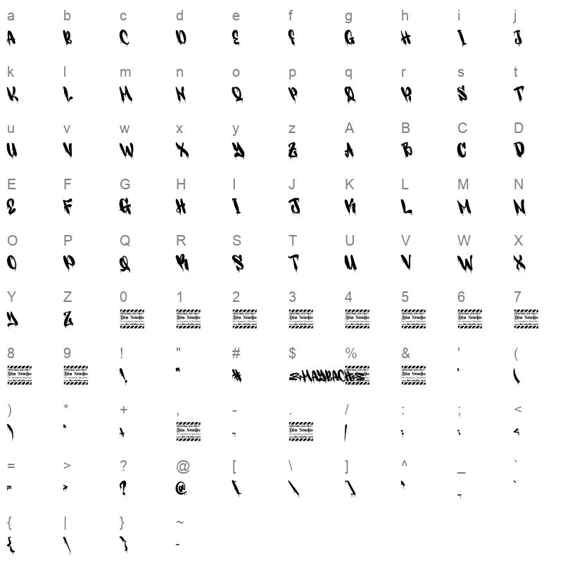 Maybach Character Map