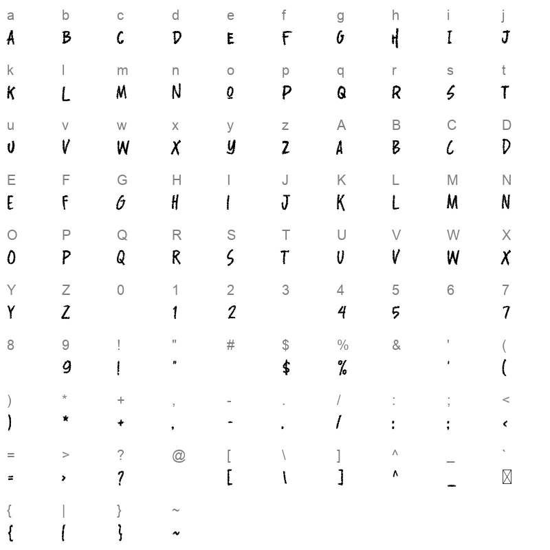 Monsterian Character Map