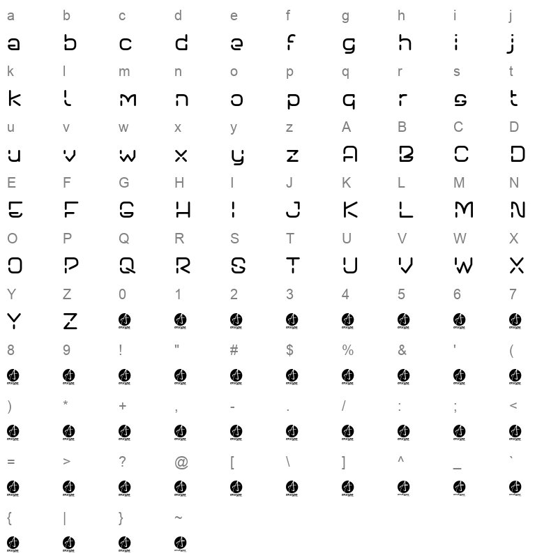 Neon Future 2.0 Demo Character Map