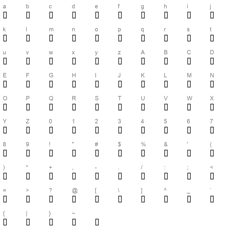 Nepali Vijay Regular Character Map