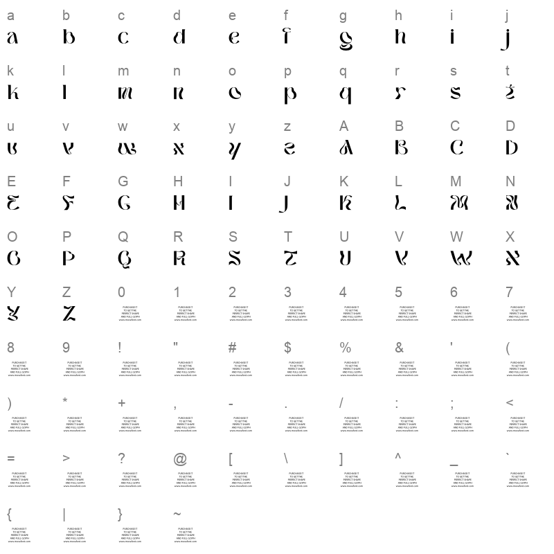 Ombake Character Map