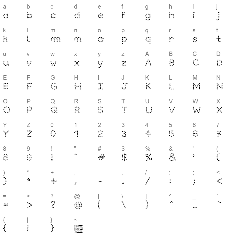 Ouvrieres rassasiees Character Map