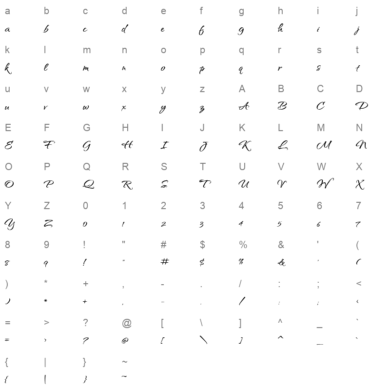 Qwitcher Grypen Bold Character Map