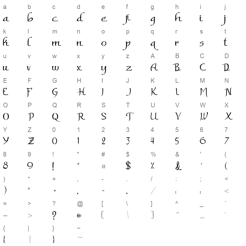 Ramadhan Mubarokan Character Map