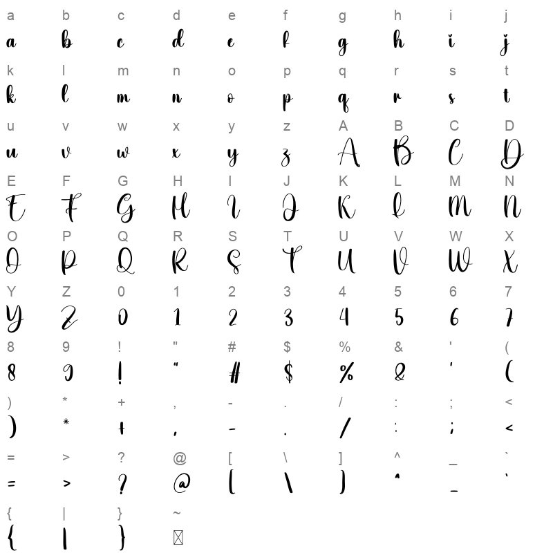 Read Character Map