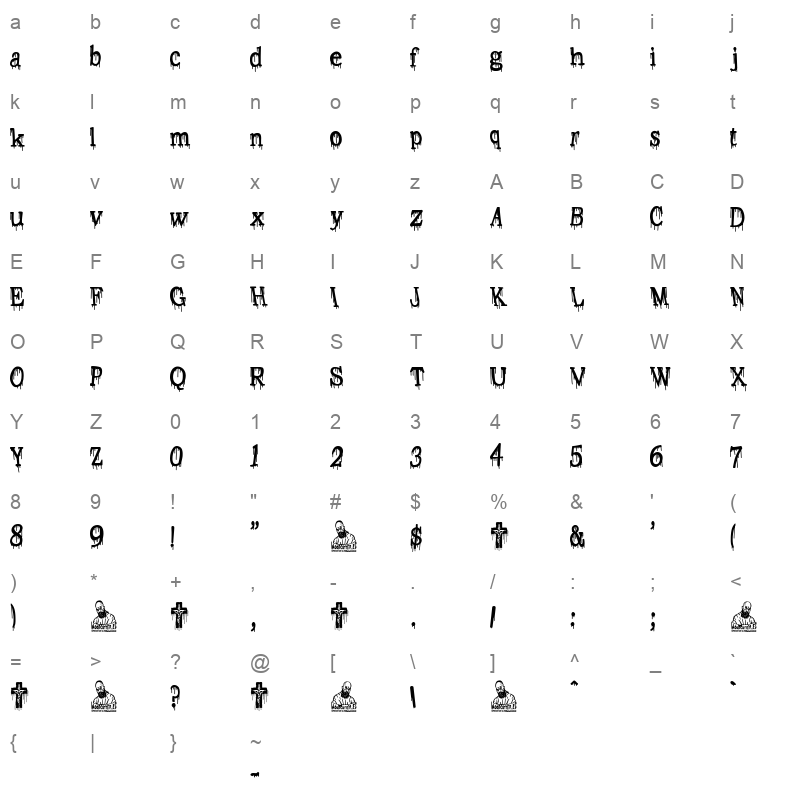 Sangre de Cristo Character Map