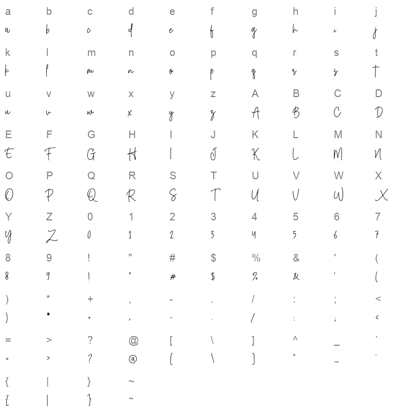 Satisfact Stylish Character Map