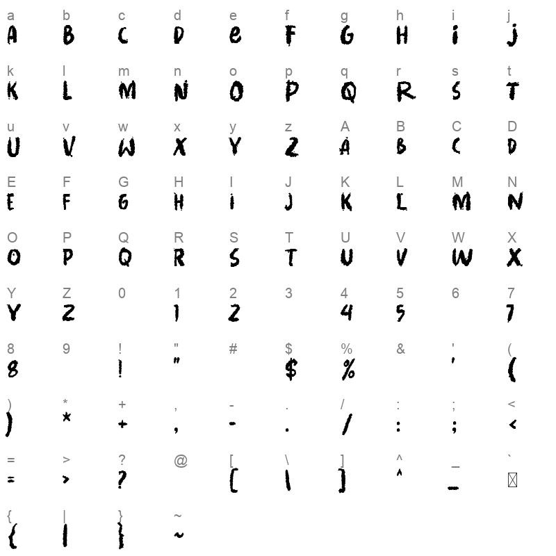 Smooky Character Map