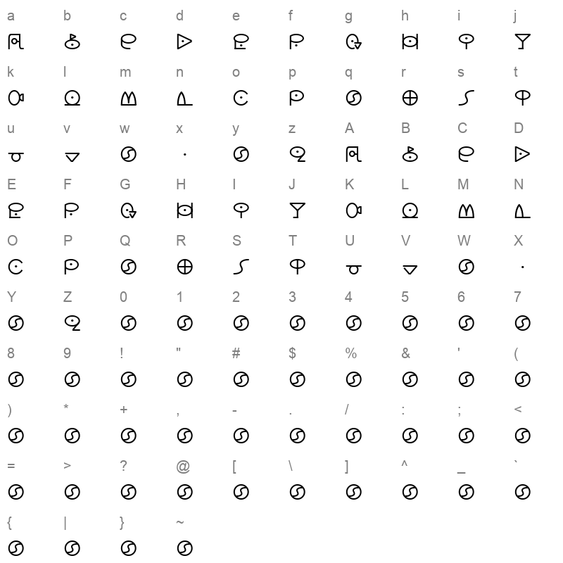 Stelpolvo Sans Regula Character Map