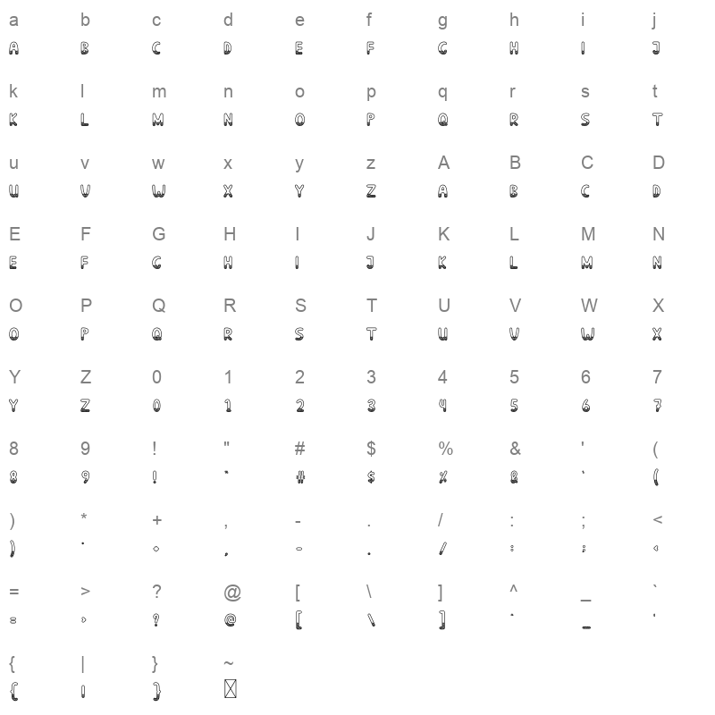 Stone Wall Character Map