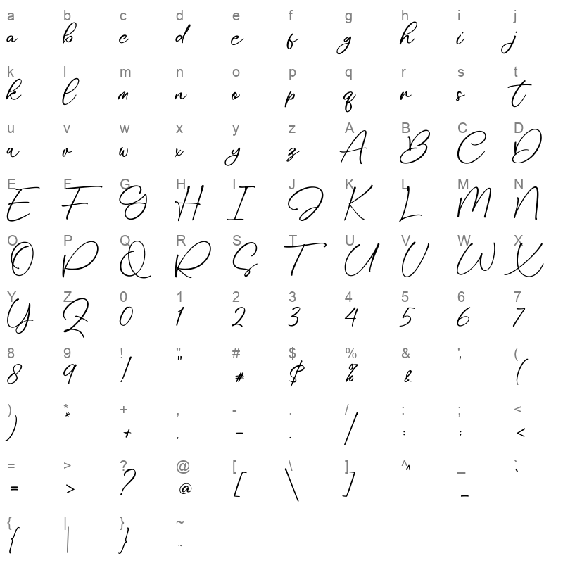 Stylissa Character Map
