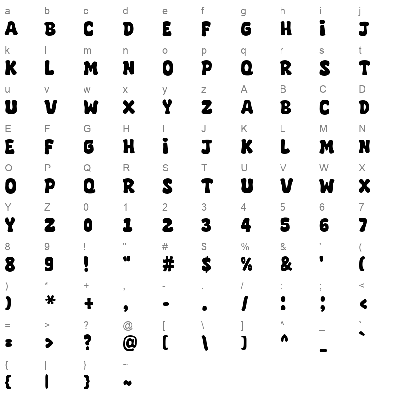Super Brain Character Map