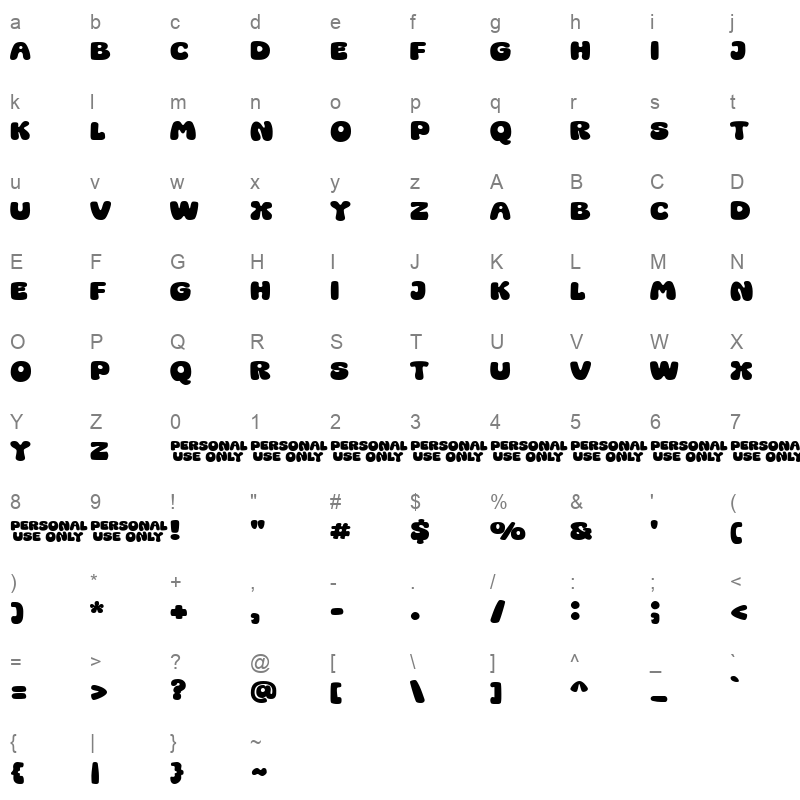 Super Daisy Character Map