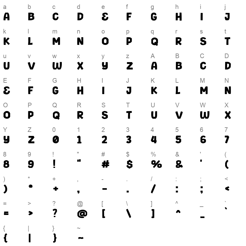 Super Onigiri Character Map