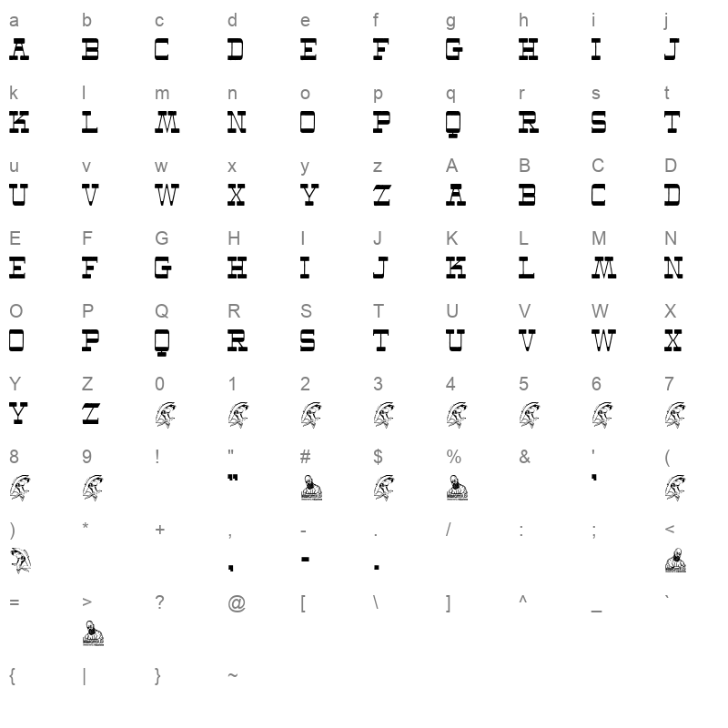 The New West Character Map