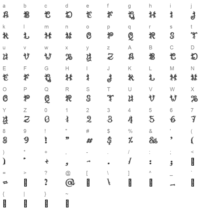 Tribalium Poster Character Map