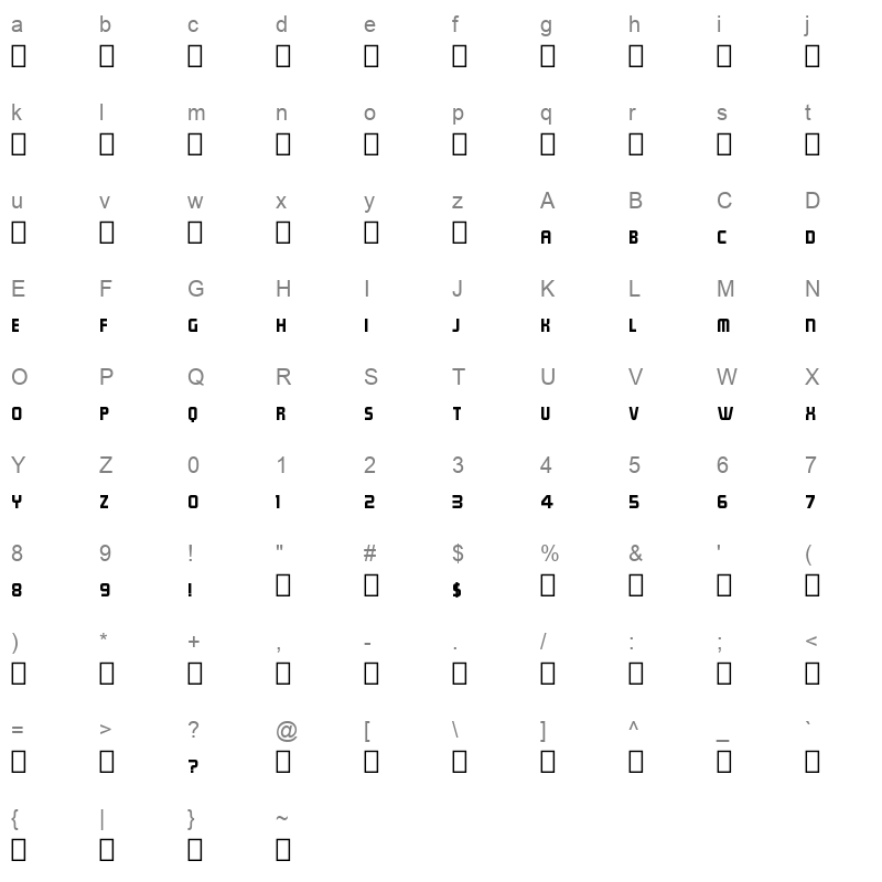 Trump22 normal Character Map