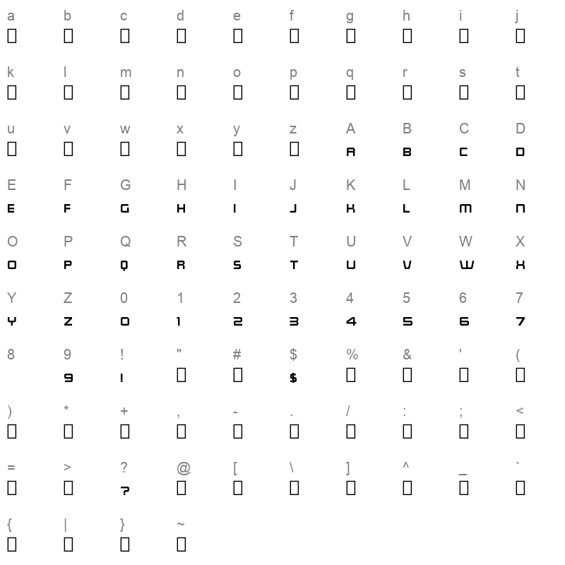 Trump23 normal Character Map