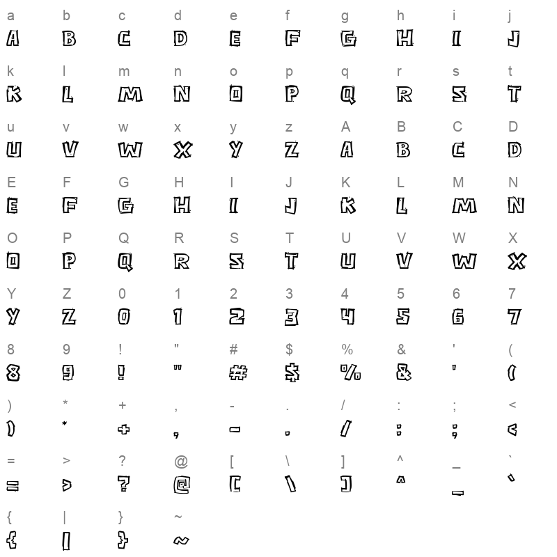 Xshow Character Map