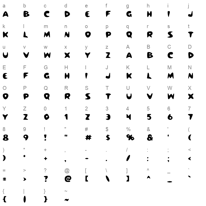 Youchat Character Map