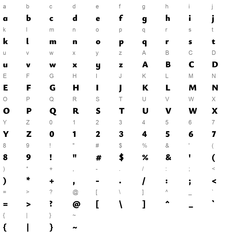 YsabeauInfant Black Character Map