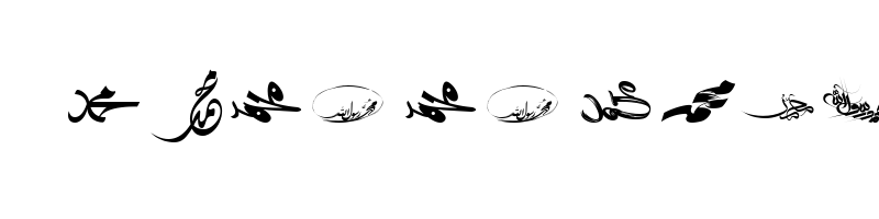 font preview of 18854 bahasht aljanna prophet2