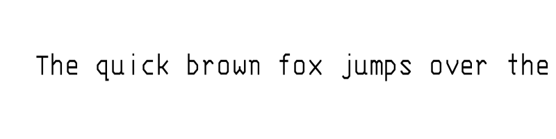 font preview of 3270Condensed Regular