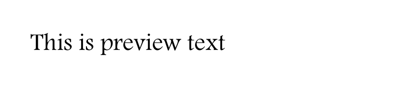 font preview of 36