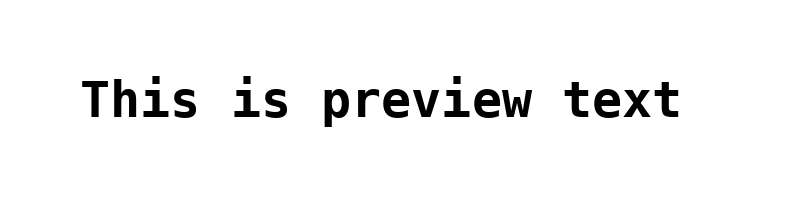 font preview of 45 DejaVuSansMono Bold