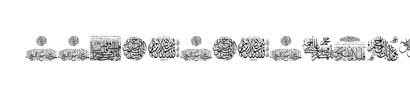 font preview of Aayat Quraan 032 Regular