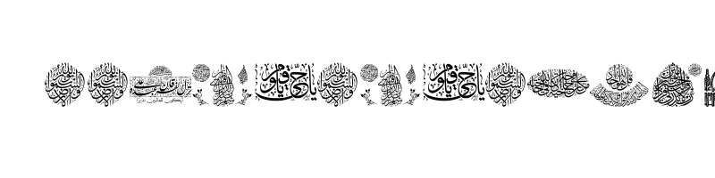 font preview of Aayat Quraan 034 Regular