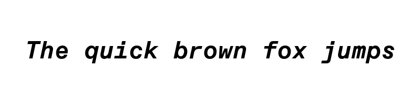 font preview of abc favorit mono bold italic