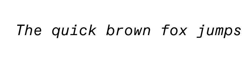 font preview of abc favorit mono book italic