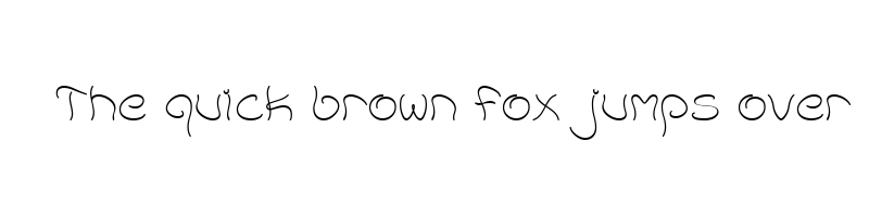 font preview of accent wet noodle