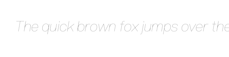 font preview of acronym hairline italic