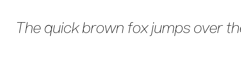 font preview of acronym ultralight italic