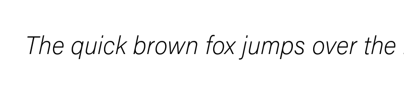font preview of acumin pro extralight italic