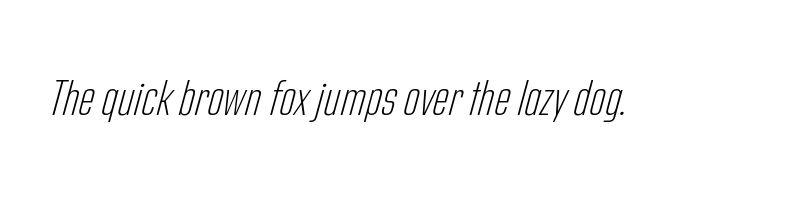 font preview of address sans pro condensed extralight italic