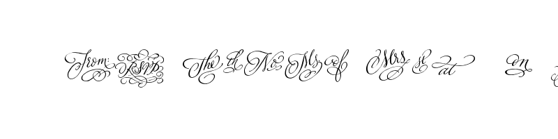 font preview of adorn catchwords